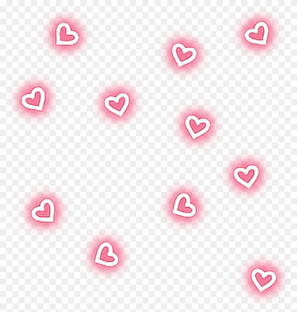 Pink Hearts Hearteu Pink Glow Neon Light Pretty Neon Pink Heart, Number, Purple, Symbol, Text Free Transparent Png
