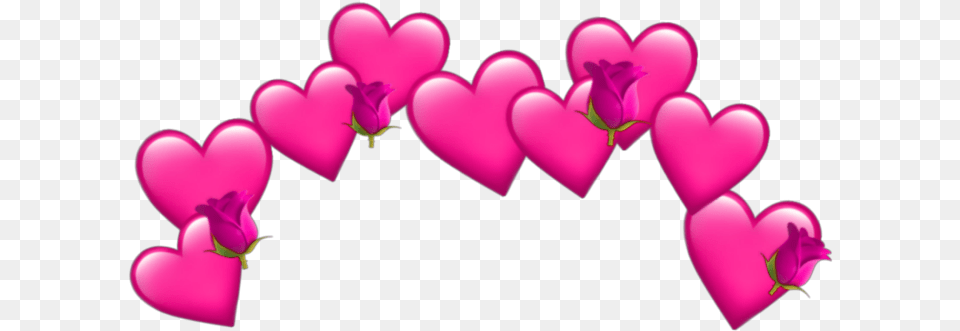 Pink Hearts Hearts Pinkhearts Pinkheart Emoji Heart Emoji On Head Free Png Download