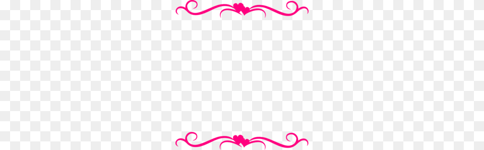 Pink Hearts Top Bottom Border Clip Art, Dynamite, Weapon Png Image
