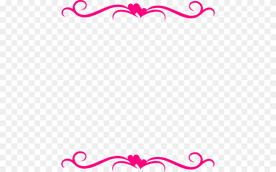 Pink Hearts Top Bottom Border Large Size, Art, Floral Design, Graphics, Pattern Free Transparent Png