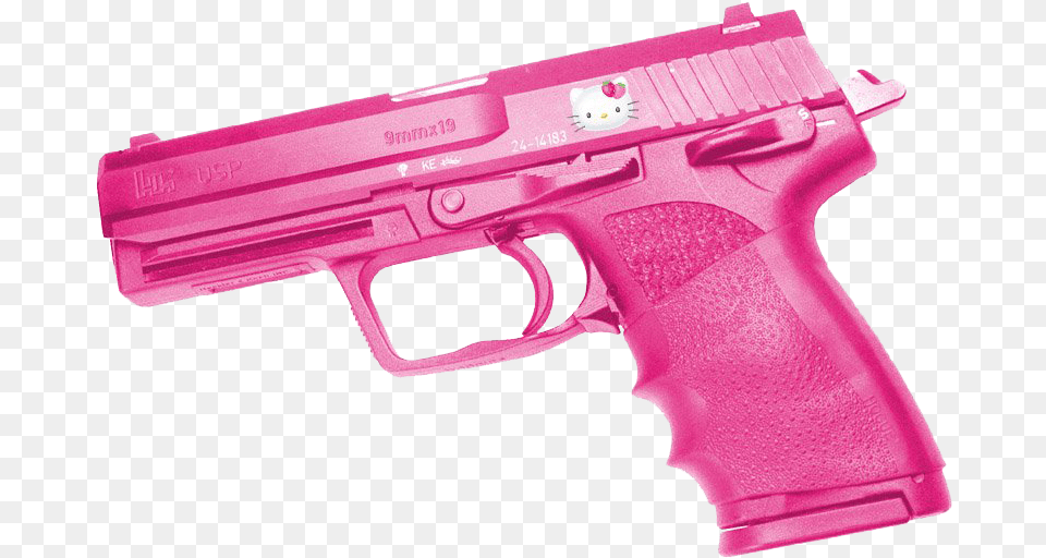 Pink Hello Kitty Gun, Firearm, Handgun, Weapon Free Png