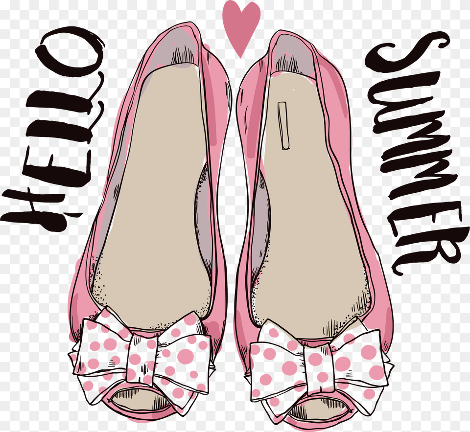 Pink High Heeled Footwear Shoe Illustration Shoe, Clothing, High Heel, Animal, Fish Free Png