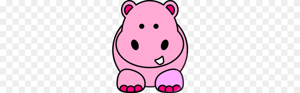 Pink Hippo Clip Art For Web, Animal, Mammal, Bear, Wildlife Free Png Download