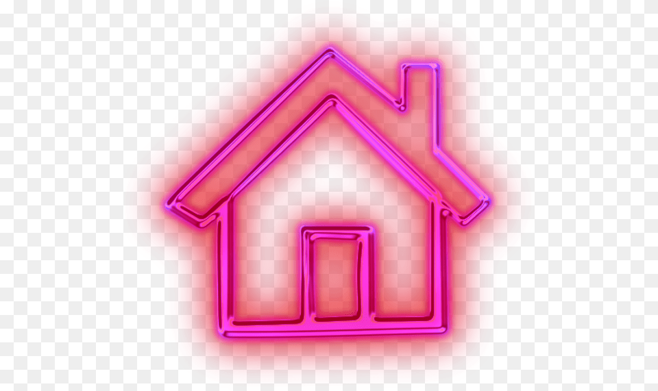Pink Home Button, Light, Neon, Food, Ketchup Free Png Download