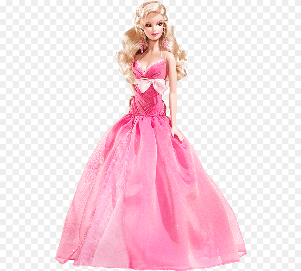 Pink Hope Barbie Doll Is A Glamorous And Lovely Tribute Barbie In A Pink Dress, Toy, Clothing, Formal Wear, Figurine Free Png Download