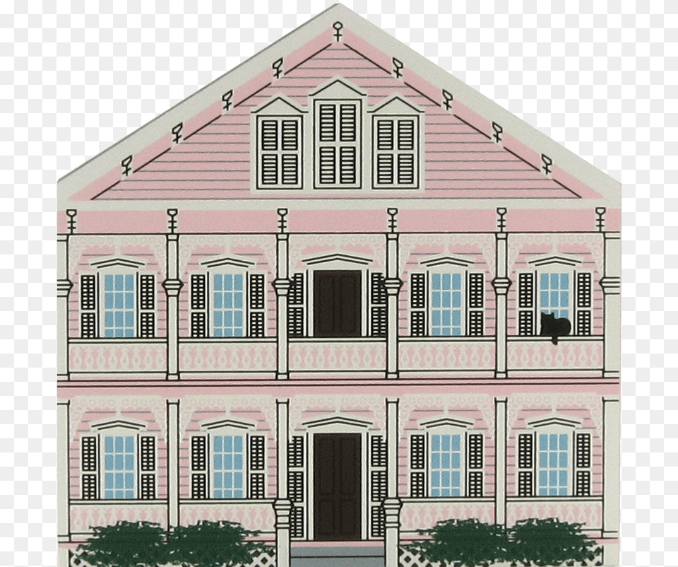 Pink House Key West, Architecture, Building, Housing, Window Free Transparent Png