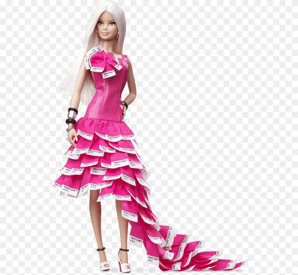 Pink In Pantone Barbie, Toy, Figurine, Doll, Girl Free Transparent Png