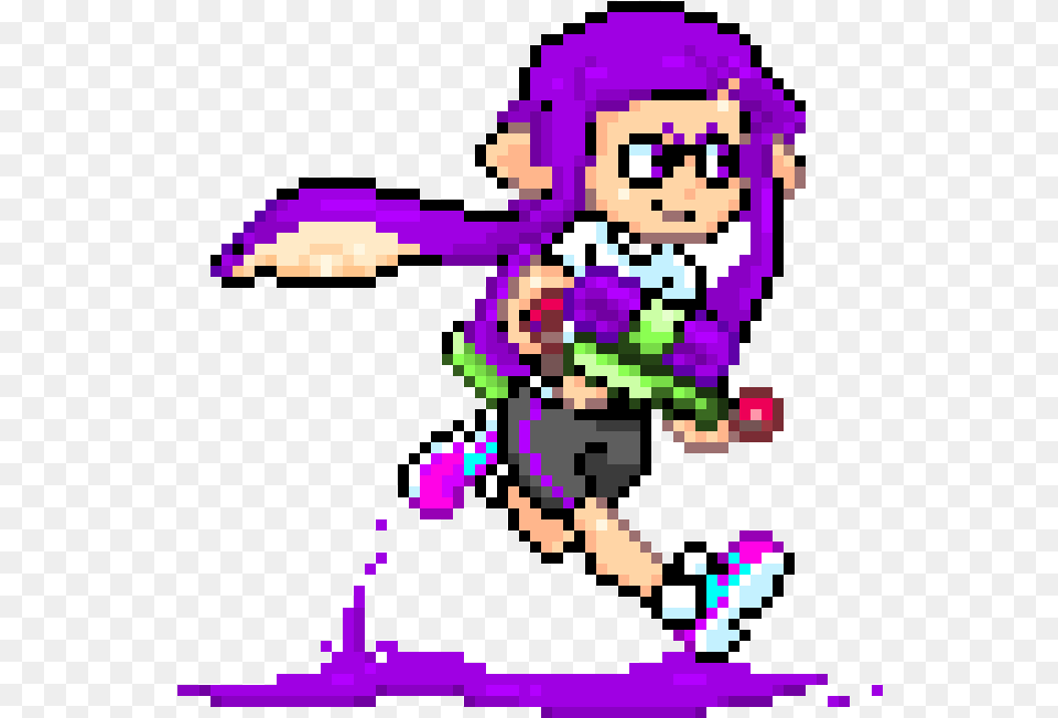 Pink Inkling Pixel Art, Purple Free Transparent Png