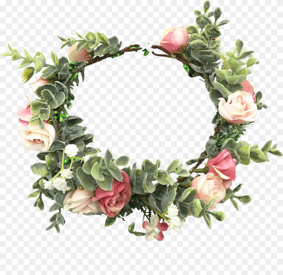 Pink Ivory Bohemian Floral Crown Floral, Flower, Flower Arrangement, Plant, Rose Free Png