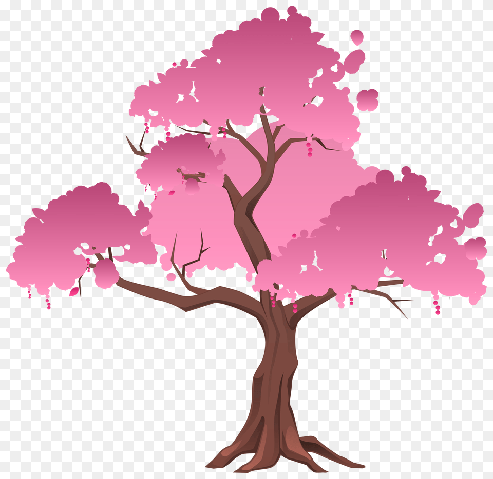 Pink Japanese Tree Clipart 101 Things You Will Pink Bonsai Tree, Flower, Plant, Art, Cherry Blossom Png Image