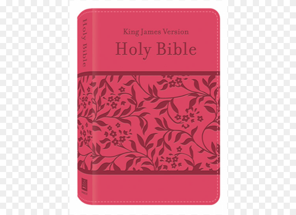 Pink King James Bible, Book, Publication, Art, Floral Design Png Image