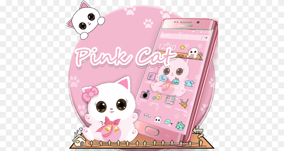 Pink Kitty Cartoon Theme U2013 Leikir Google Play Smartphone Free Png