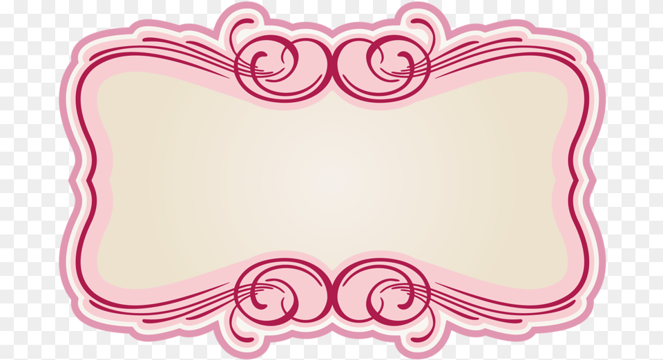 Pink Label Frame, Sticker Png