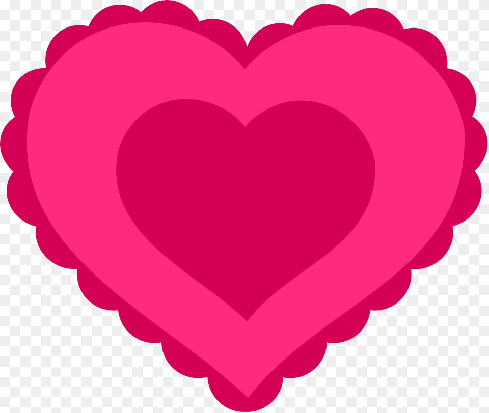 Pink Lace Heart Clipart Free Png