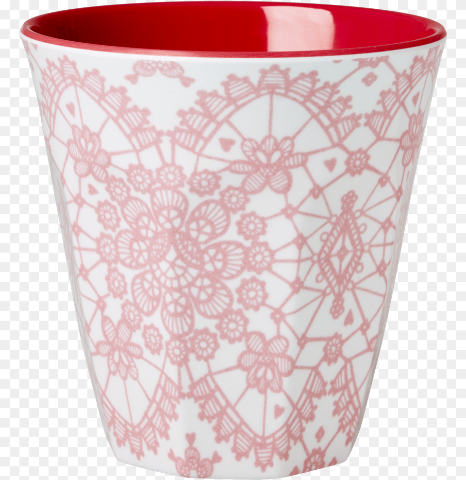 Pink Lace Melamine Cup Mug, Art, Porcelain, Pottery, Bowl Free Png Download