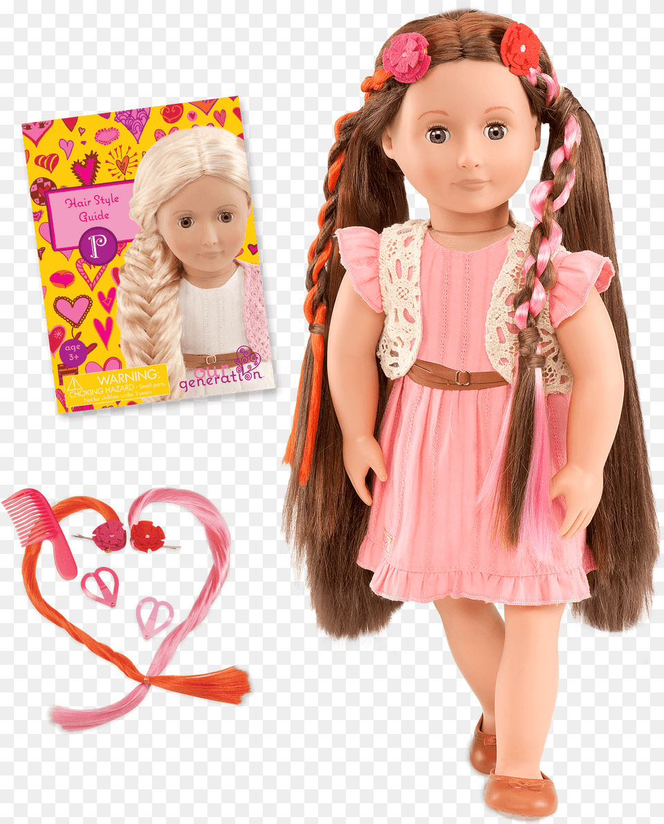 Pink Lace Parker Doll 18 Inch Doll Growing Hair Our Phoebe Our Generation Doll, Toy, Child, Female, Girl Free Png Download