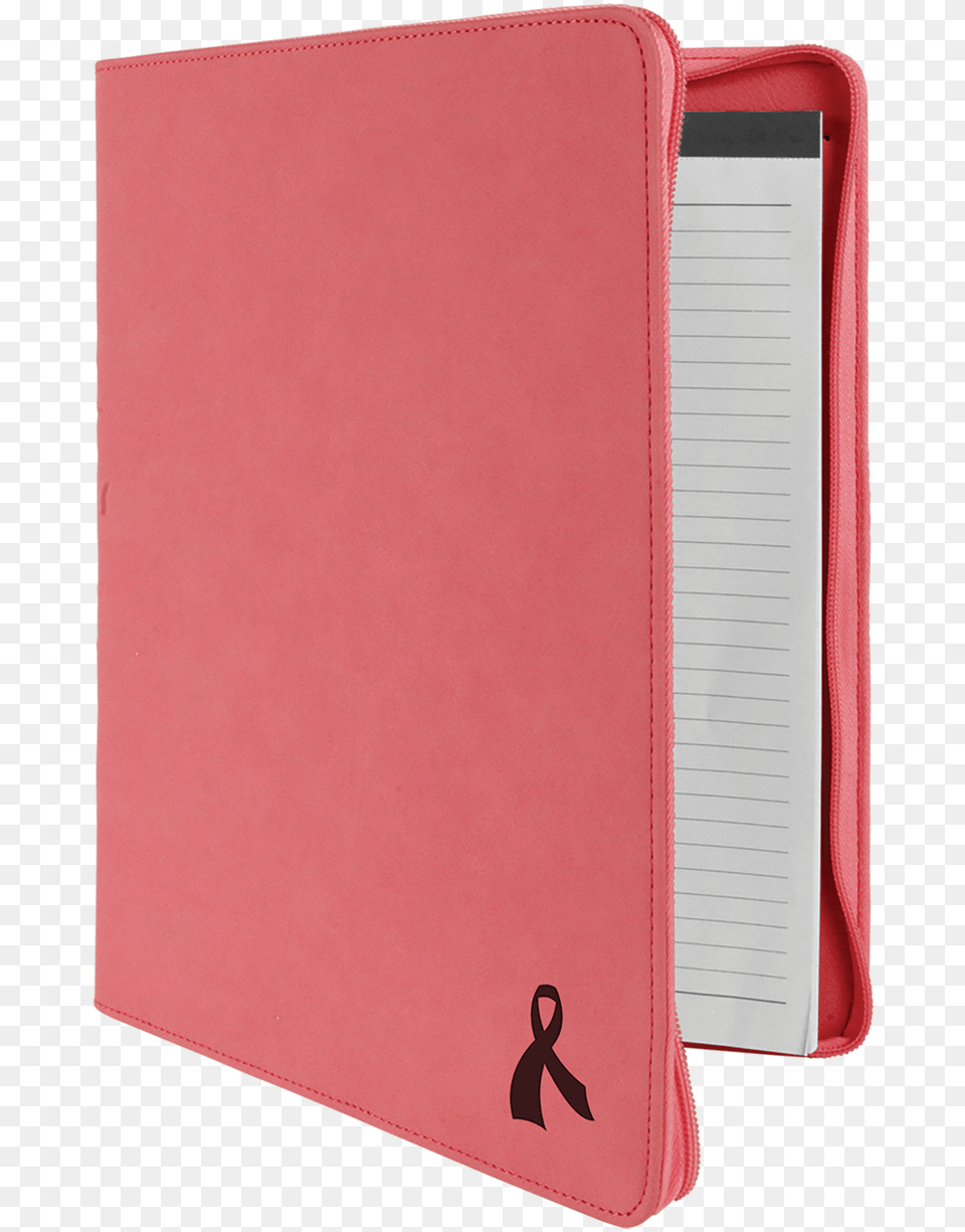 Pink Leatherette Portfolio W Zipper With Custom Laser Wallet, File Binder, Accessories, Bag, Handbag Png