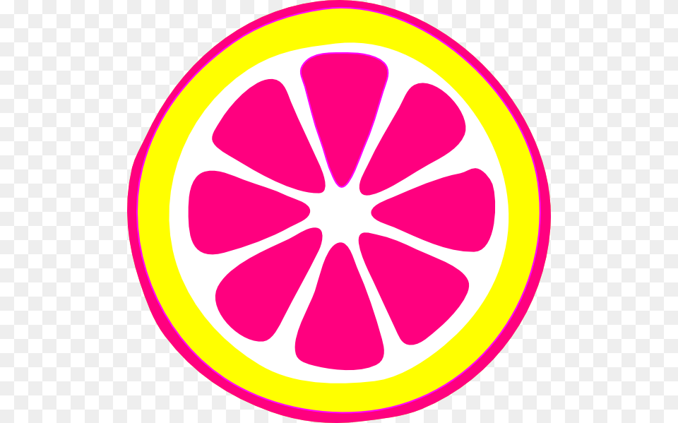 Pink Lemon Clipart Slice Lemon Clipart, Citrus Fruit, Food, Fruit, Grapefruit Png Image
