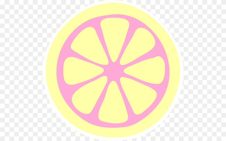 Pink Lemon Slice Clip Art At Clker Circle, Citrus Fruit, Food, Fruit, Plant Png