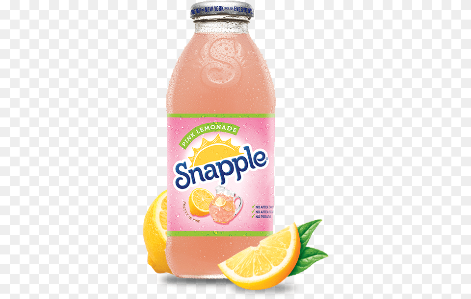 Pink Lemonade Juice Drink Snapple Pink Lemonade In A Bottle, Beverage, Fruit, Food, Citrus Fruit Free Png Download