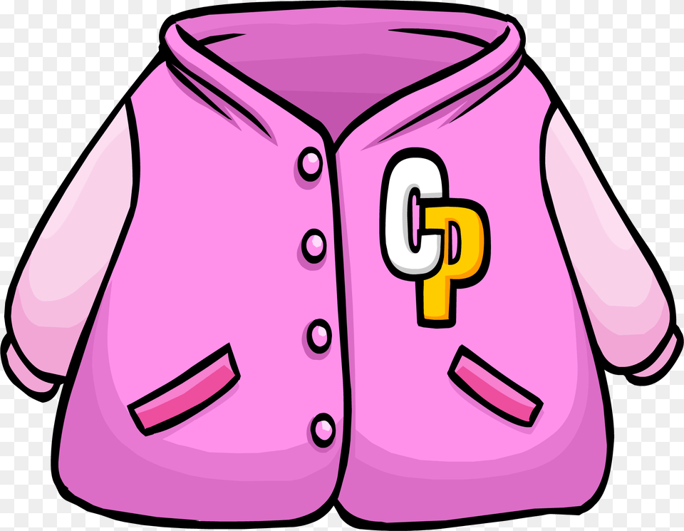 Pink Letterman Jacket Pink Jacket Clipart, Clothing, Coat, Shirt, Knitwear Free Png