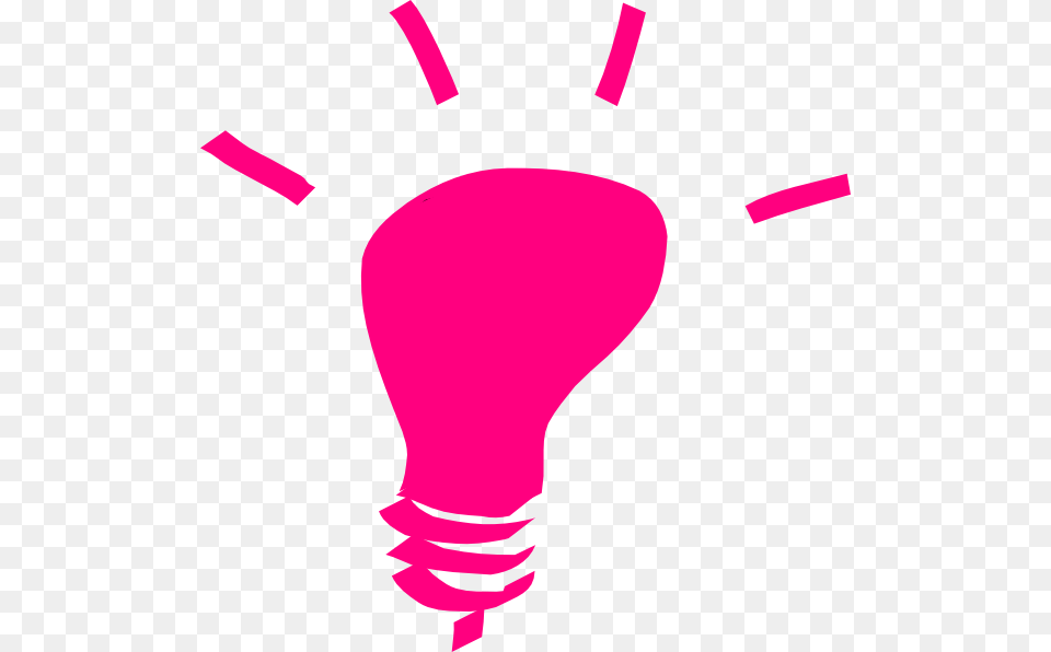 Pink Light Bulb Cartoon, Lightbulb Free Png