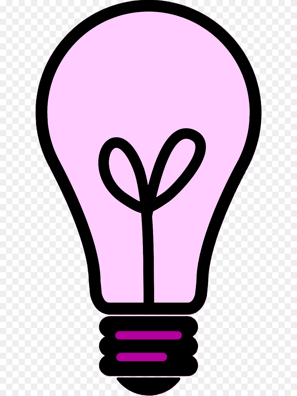 Pink Light Bulb Clipart, Lightbulb, Smoke Pipe Png Image