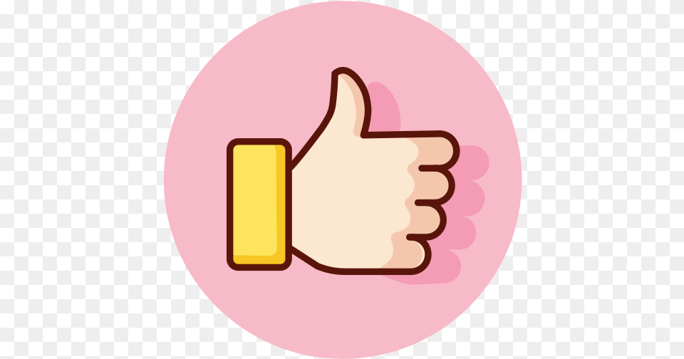 Pink Like Thumb Up Icon Of Gesture Thumbs Up Icon Pink, Body Part, Finger, Hand, Person Png Image