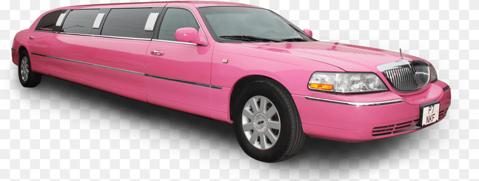 Pink Limo Hire Birmingham Limousine Pink, Vehicle, Transportation, Car, Wheel Free Png Download