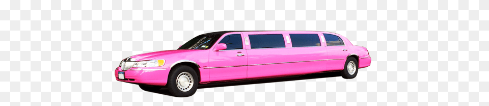 Pink Lincoln Town Car Five Towns Limousine, Limo, Transportation, Vehicle Png Image