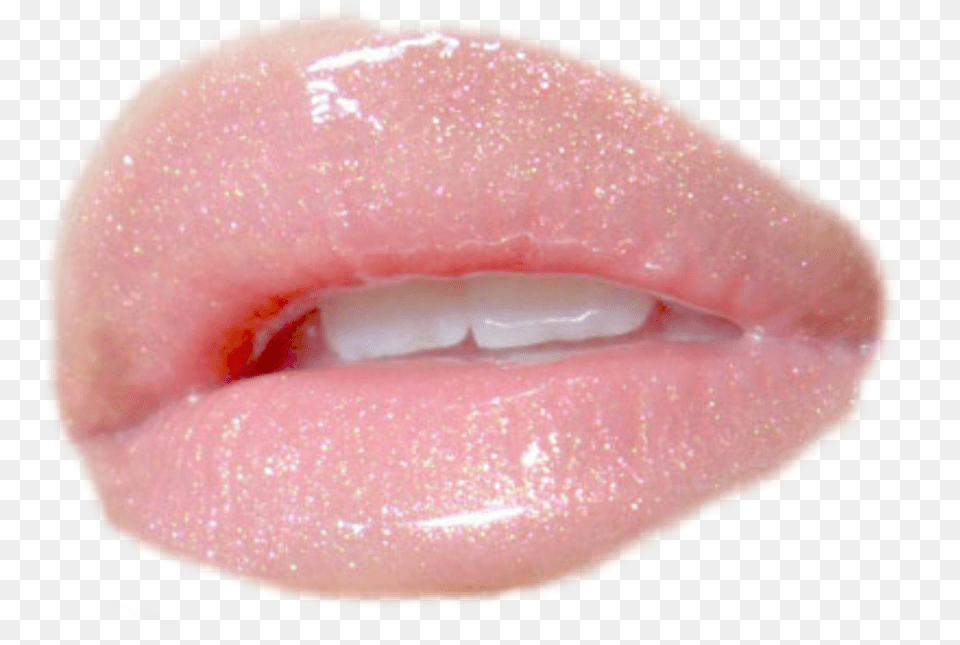 Pink Lipgloss Aesthetic Trendy Lip Gloss, Body Part, Mouth, Person, Tongue Png Image