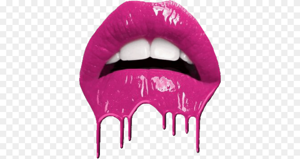 Pink Lips Red Lipstick Melting Dripping Mouth Cigarett Lipsticks Dripping, Body Part, Person, Purple, Teeth Free Png