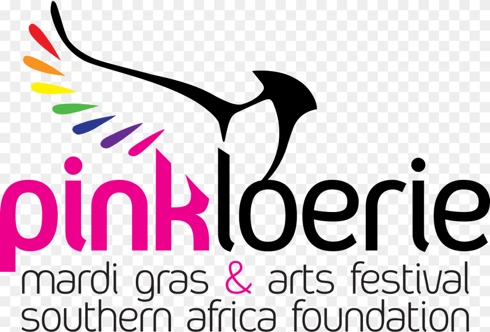 Pink Loerie Mardi Gras Arts Festival Southern Africa Foundation, Logo, People, Person Free Png Download