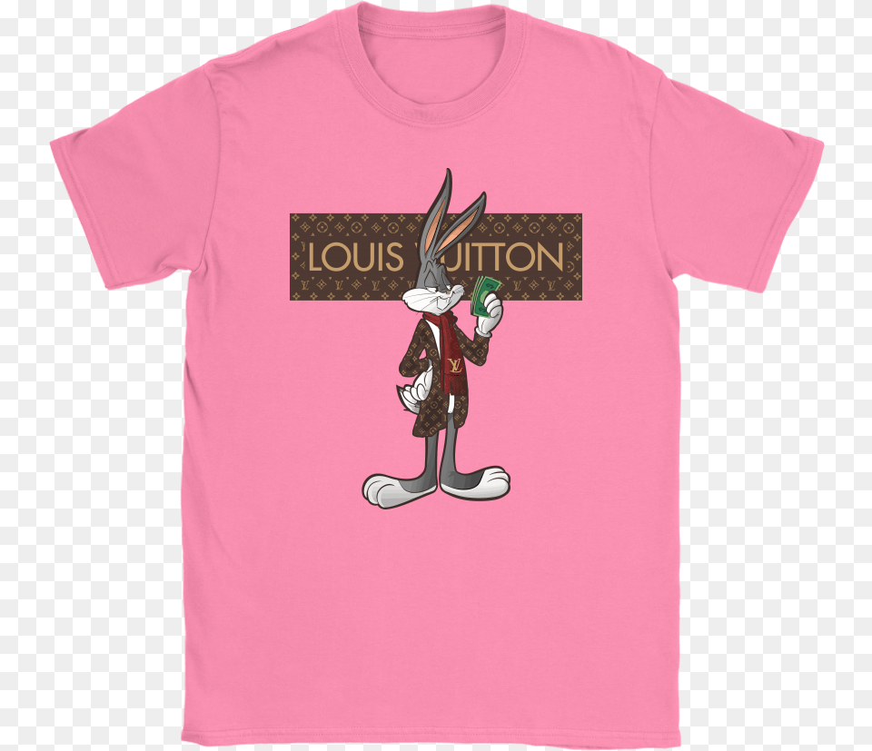 Pink Louis Vuitton Shirt, Clothing, T-shirt, Adult, Female Free Png Download