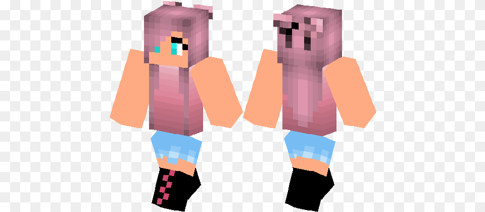 Pink Loving Girl Bow Added Minecraft Skin Hub Minecraft Pe Spider Mob Skin, Person, Adult, Male, Man Png Image