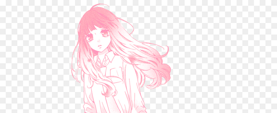 Pink Manga Anime Girl Sad Aesthetic Anime Girl, Book, Comics, Publication, Adult Free Png Download