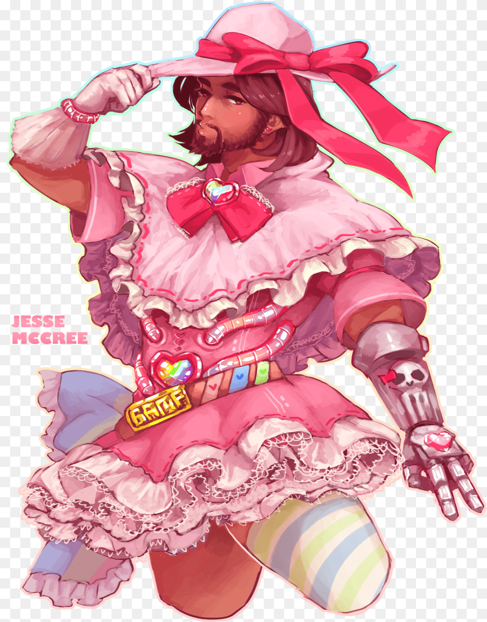 Pink Mccree Skin Please Toddnet Pink Mccree, Clothing, Hat, Book, Comics Png
