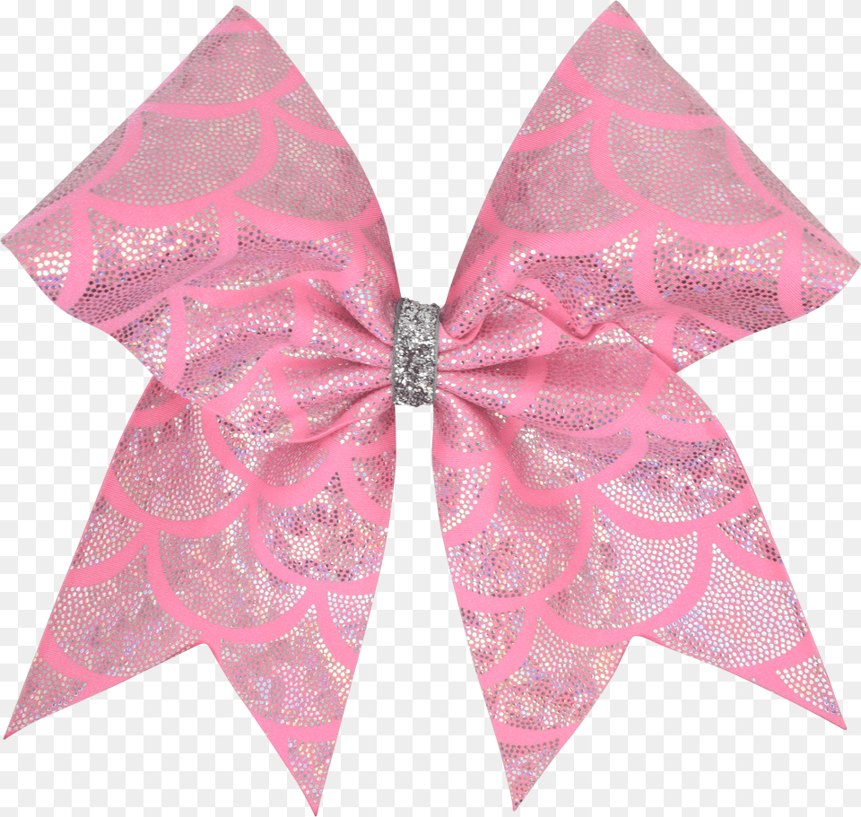Pink Mermaid Scales I Love Cheer Hair Bow Craft, Accessories, Tie, Formal Wear, Clothing Free Png