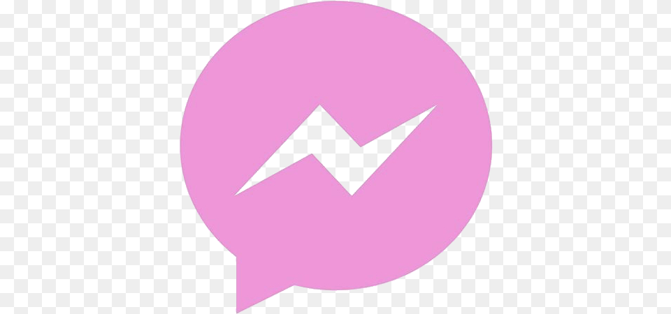 Pink Messenger Icon Message Us On Facebook, Logo, Symbol, Astronomy, Moon Free Transparent Png