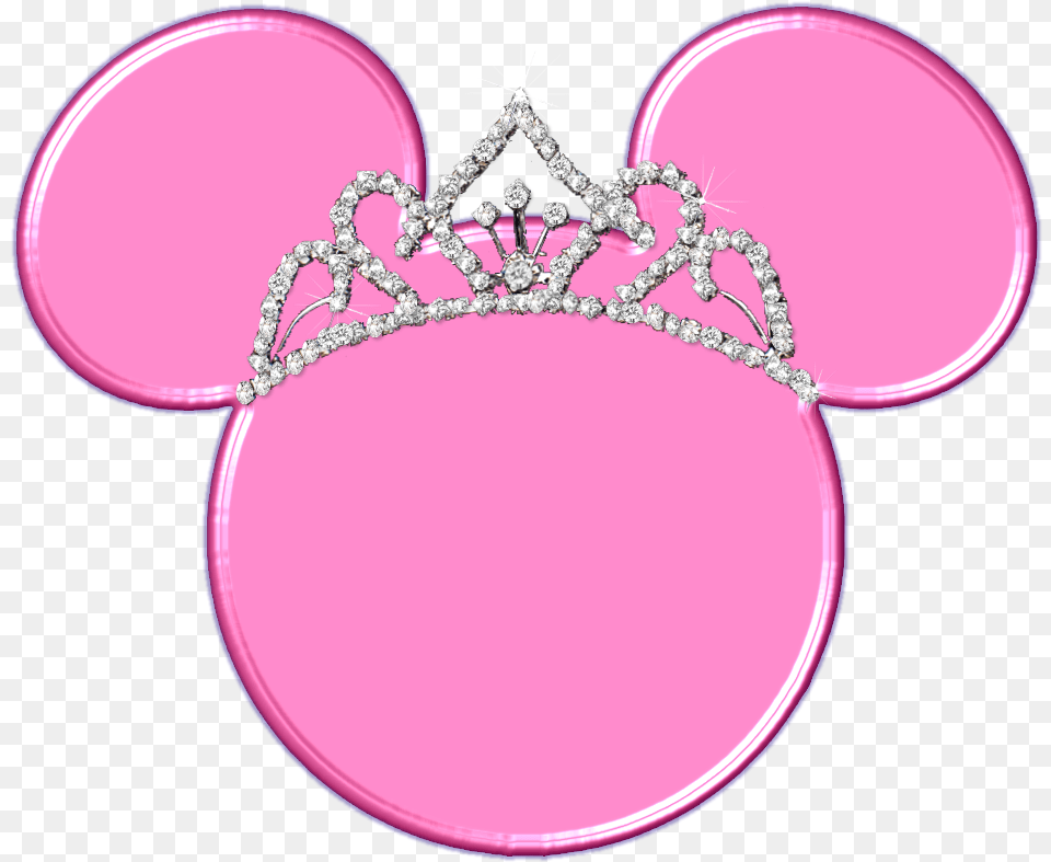 Pink Mickey Head With Tiara Photo Mickey Pink Mouse, Accessories, Jewelry Free Png Download