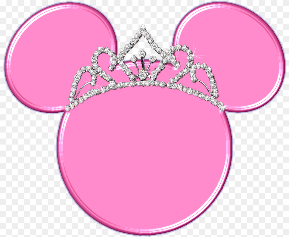 Pink Mickey Head With Tiara Photo Pink Mickey Mouse, Accessories, Jewelry Png