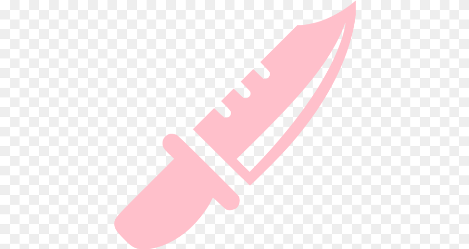 Pink Military Knife Icon Knife Pink Icon, Blade, Dagger, Weapon, Smoke Pipe Free Transparent Png
