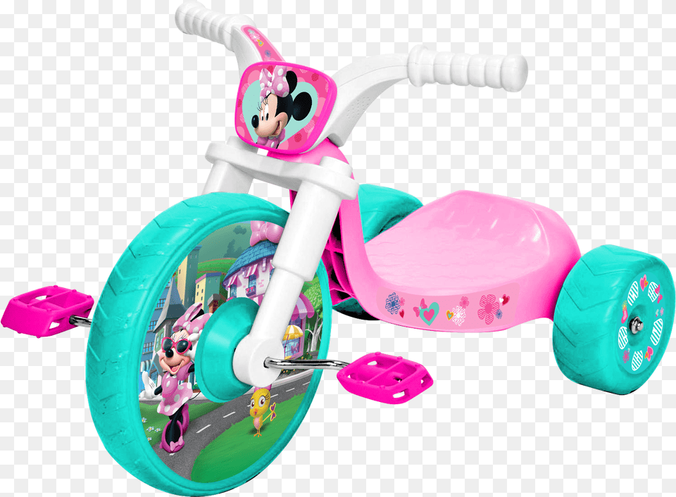 Pink Minnie Mouse Download Minnie Mouse Junior Cruiser, Transportation, Tricycle, Vehicle Png