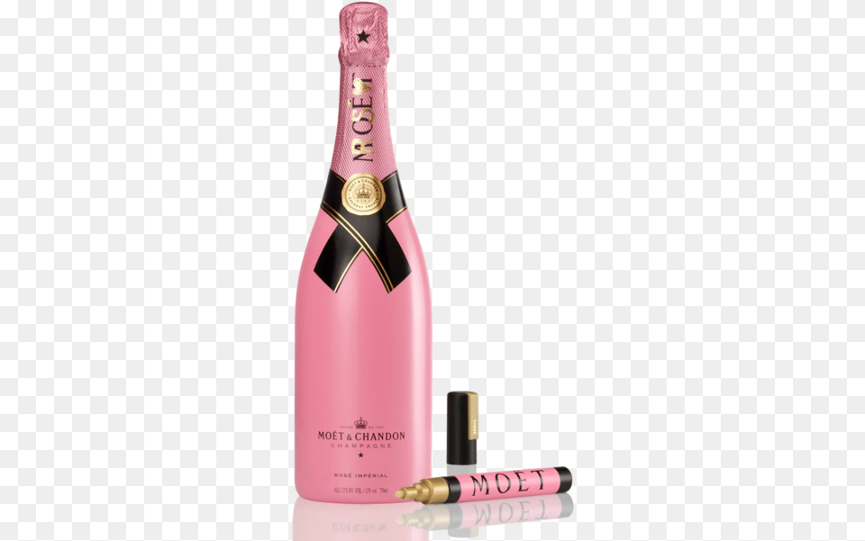 Pink Moet Champagne Moet Pink Champagne Bottle, Alcohol, Beverage, Liquor, Wine Free Transparent Png