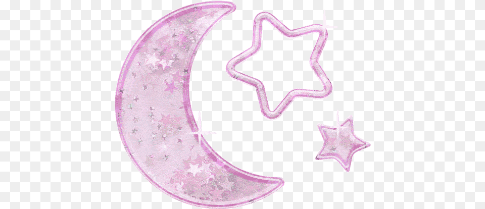 Pink Moon And Star, Outdoors, Nature, Night, Star Symbol Png