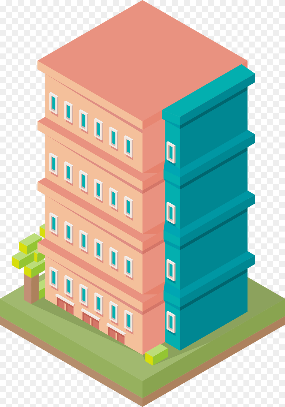 Pink Multistorey House Clipart, Architecture, Building, City, High Rise Free Png