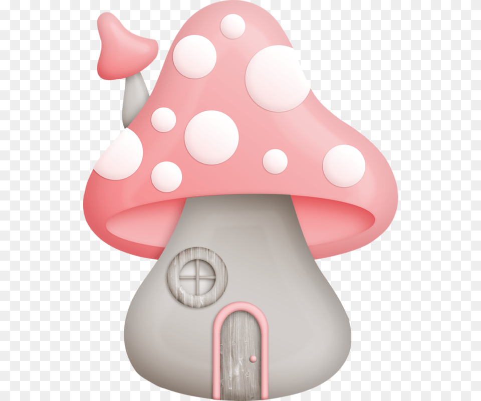 Pink Mushroom House Clipart, Food, Sweets, Nature, Outdoors Png Image