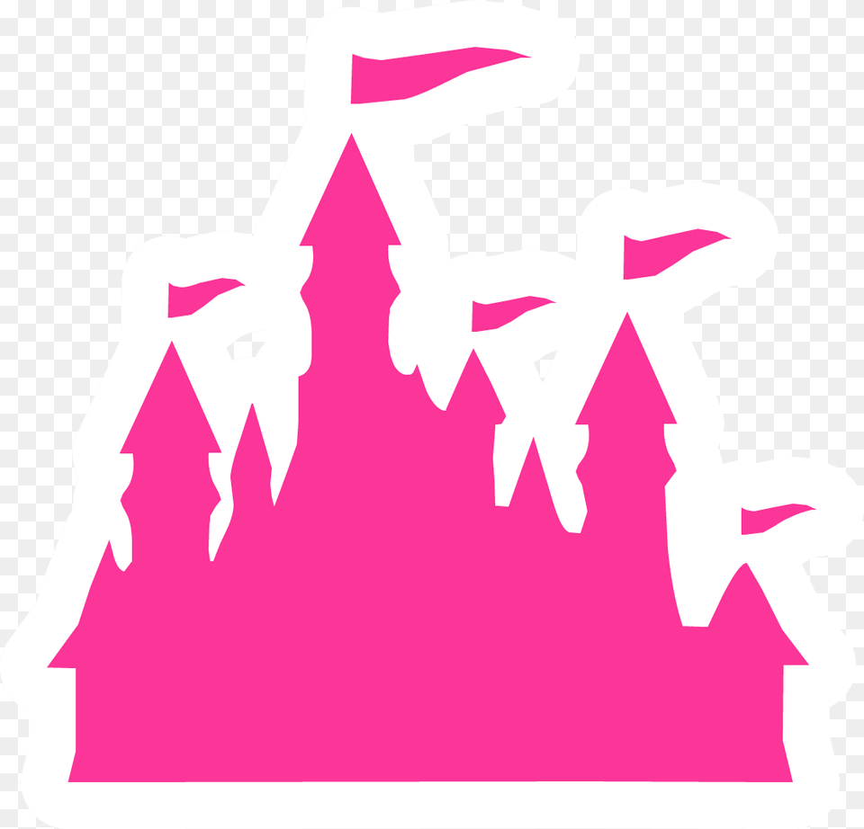 Pink Mystery Pin Disney Castle Icon, Clothing, Hat, Stencil, People Png