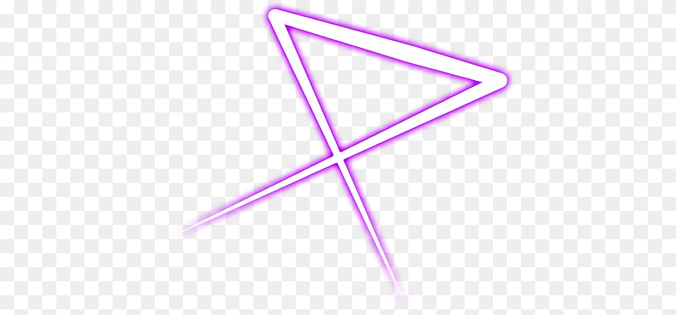 Pink Neon Triangle Freetoedit Overlay Neon Triangle Purple Transparent, Cross, Symbol Png