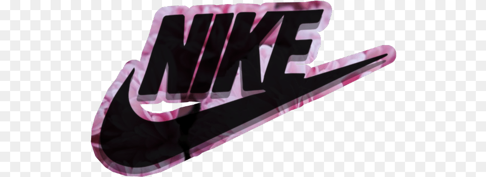 Pink Nike Logo Picsart Madewithpicsart Popular Graphics, Clothing, Hat, Glove Free Transparent Png